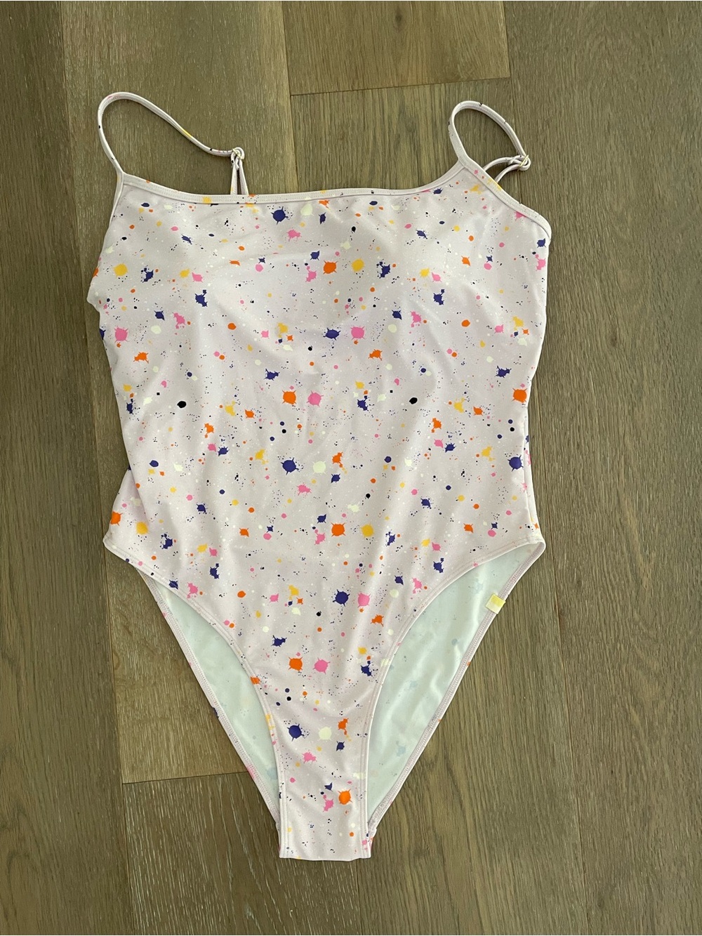 Summersalt One-Piece Swimsuit with Colorful Paint-Splash Print size 10